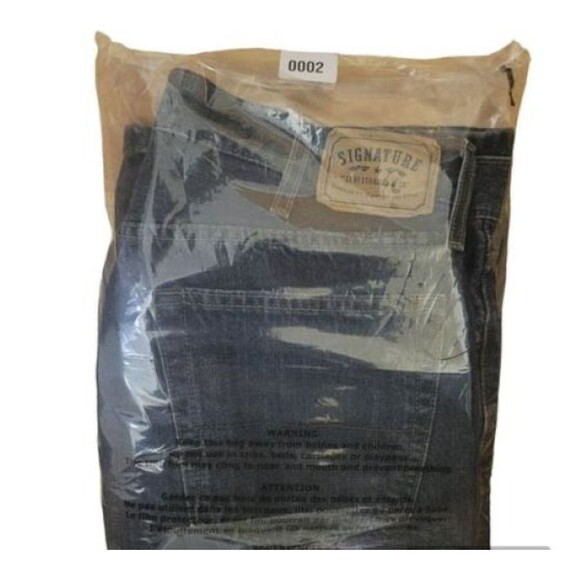 Levi Strauss & Co Signature Bootcut 38x32 Men's Blue Jeans 100% Cotton 5 Pocket - Picture 16 of 16